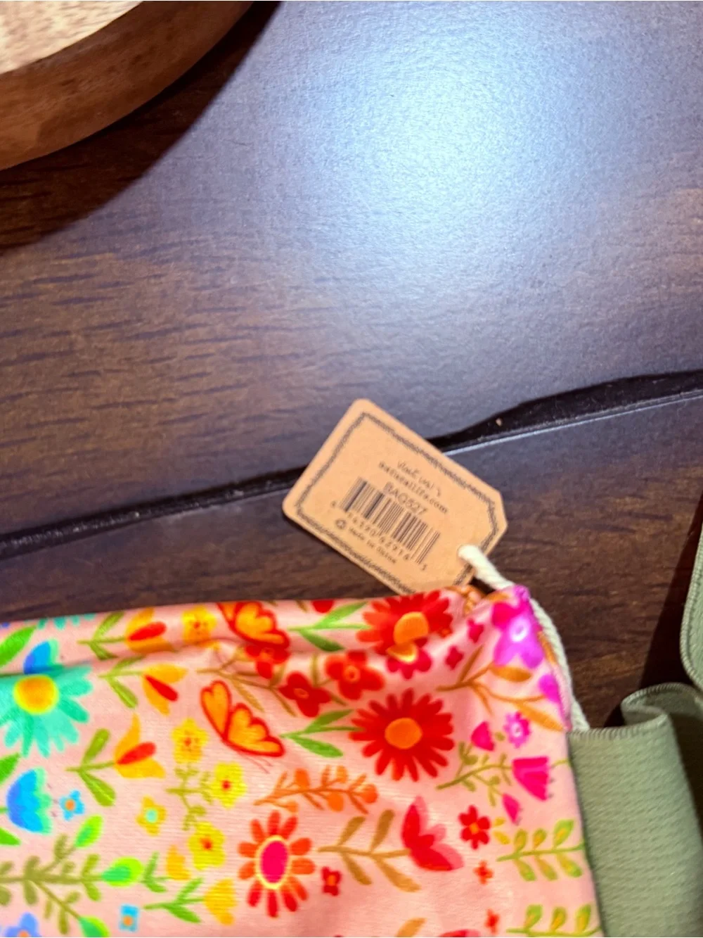 Cat & Jack Floral Kids Waist Pack - Pink & Olive Strap